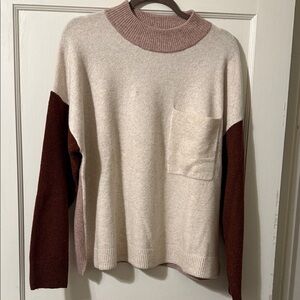 Madewell Colorblock Sweater with Pocket